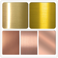 SUS 201 304 hairline gold color stainless steel plate for kitchen