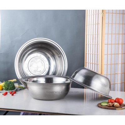 Cheap Factory Price wash basin sizes in inches big size 65cm stainless steel soup hand basins with 100% safety