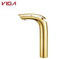 Best Selling Vintage Nordic Style Deck Mounted Basin Faucetmixer Golden Plate Basin Faucet