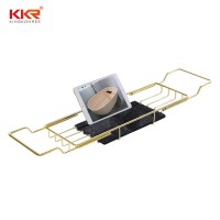 Extending Sides Stainless Steel Bathtub Tray With Solid Surface Sheet