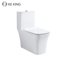 Floor Standing Comfortable Height One Piece Ceramic Sanitary Ware Square Bowl Toilet